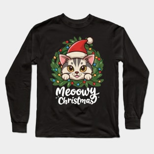 MEOOWY CHRISTMAS cat christmas Long Sleeve T-Shirt